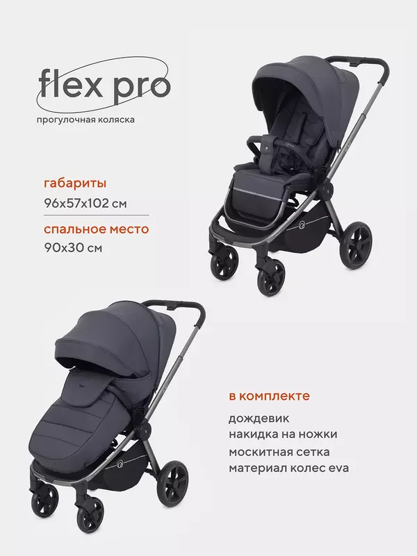 Коляска прогулочная Rant Flex Pro 2023 RA099 Graphite