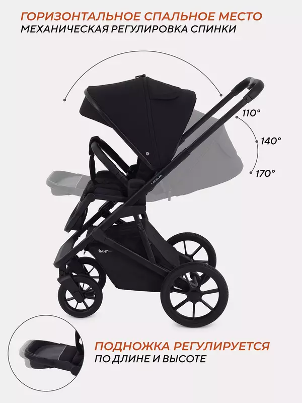 Коляска 2 в 1 Rant Basic Nexus Black